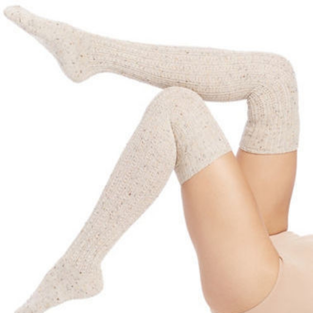 SOLD!!NWT! Free People Thigh Ivory Pioneer socks